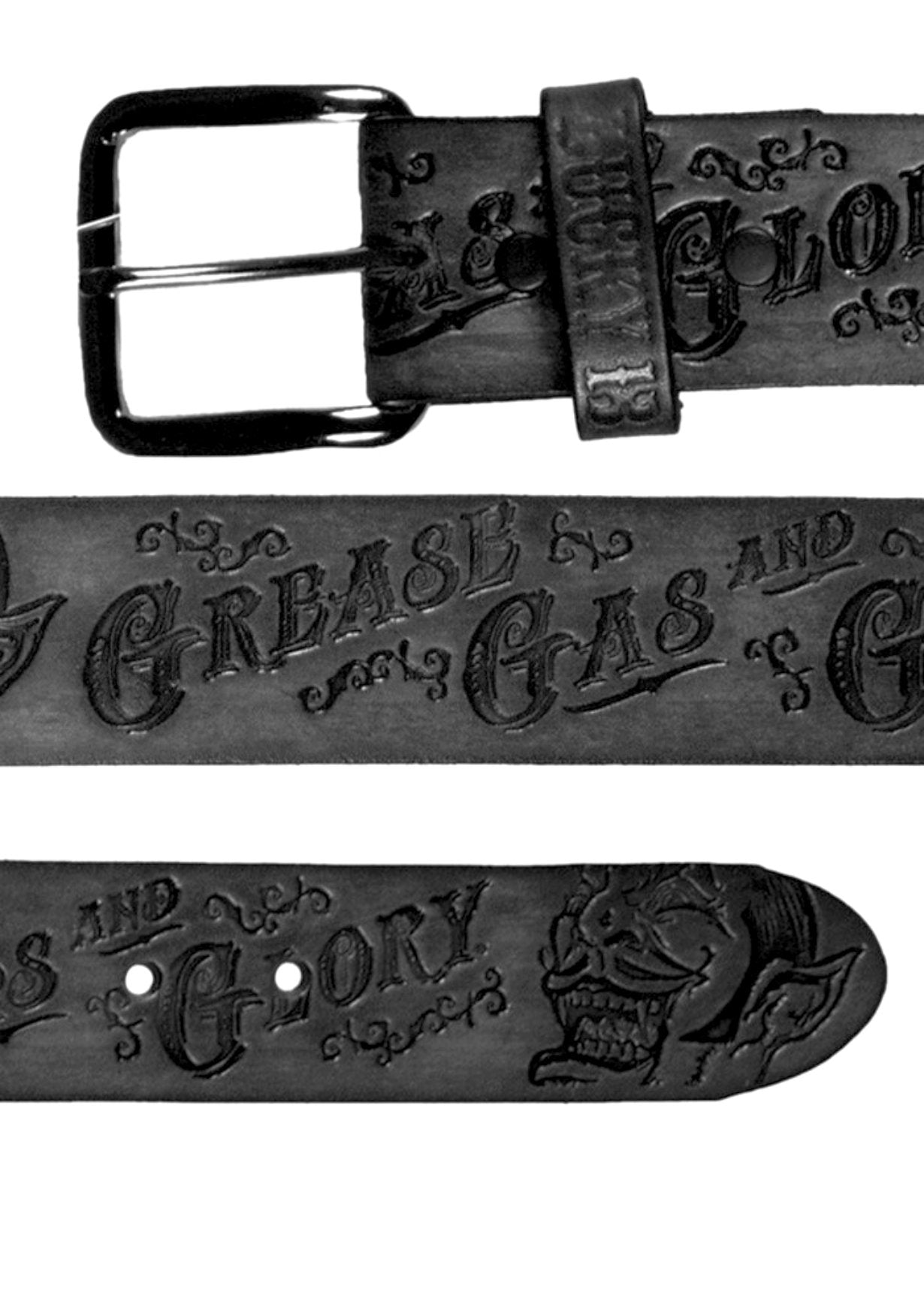 The GREASE, GAS AND GLORY Belt - BLACK