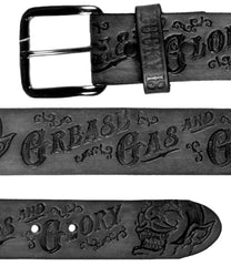 The GREASE, GAS AND GLORY Belt - BLACK