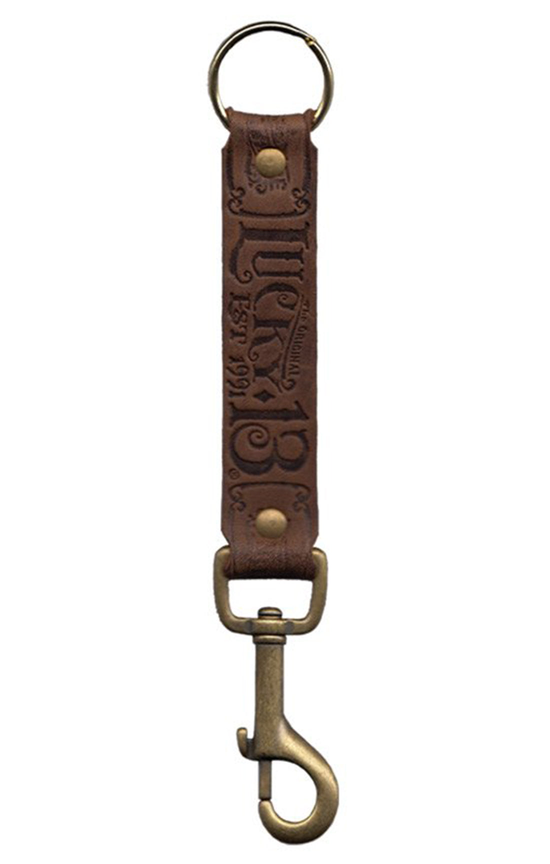 The MFG CO Leather Key Fob - ANTIQUED BROWN