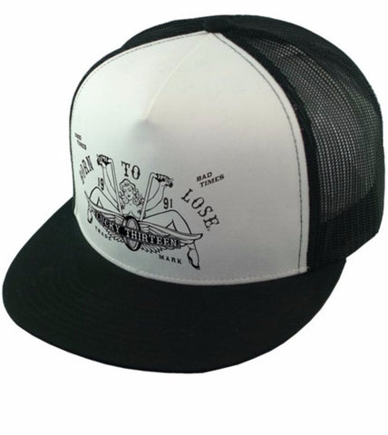 The LUCY Two-Tone Trucker Cap - BLACK/WHITE