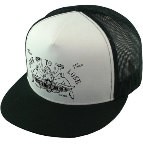 The LUCY Two-Tone Trucker Cap - BLACK/WHITE