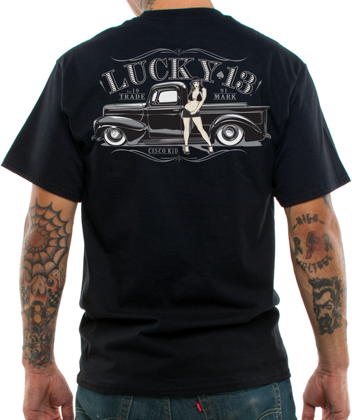 CISCO KID Mens Short Sleeve Tee Shirt By Lucky 13 Black – Grease, Gas ...