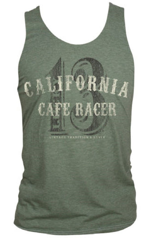 The CALIFORNIA RACER Tank - OLIVE
