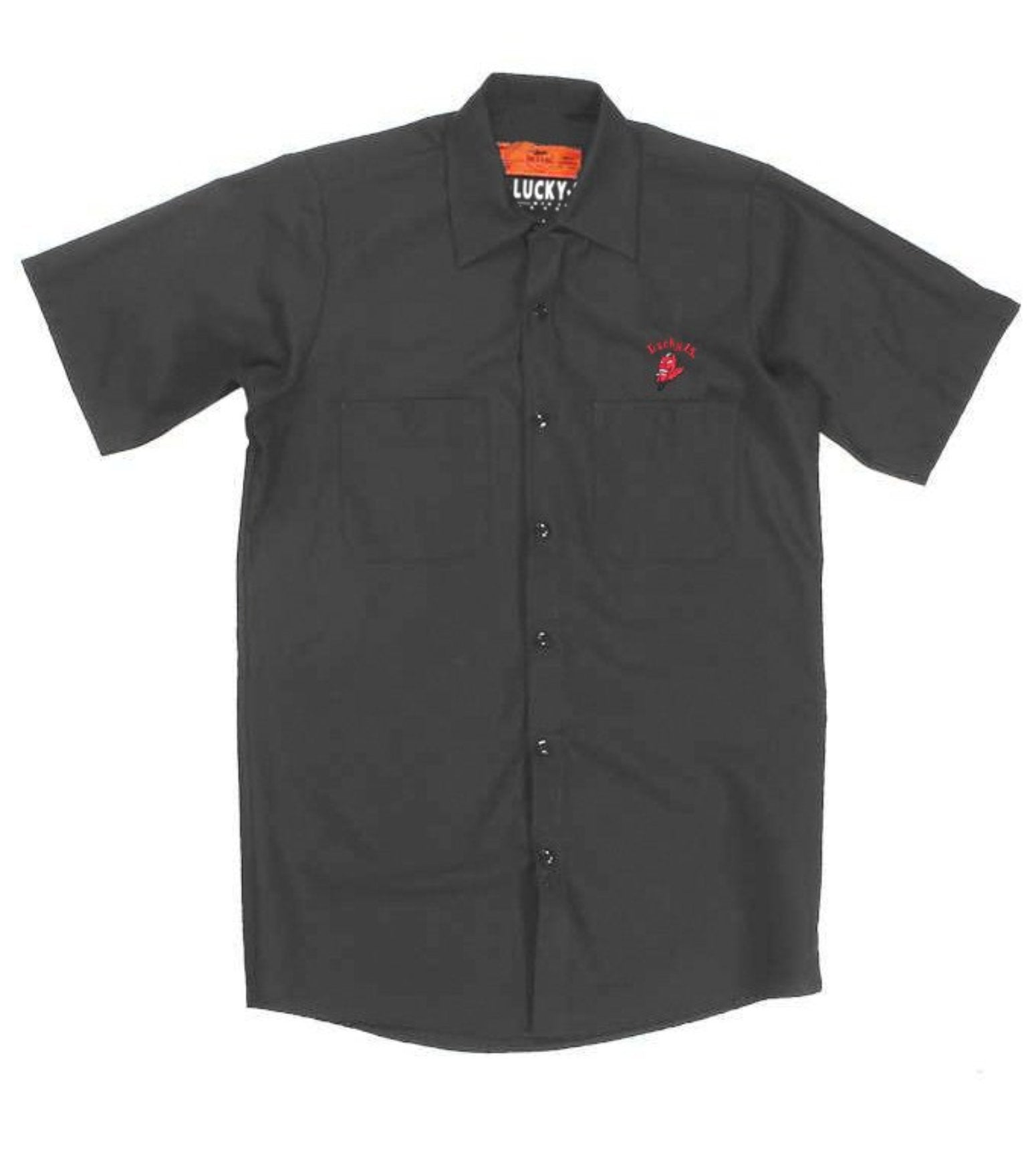 WEB -Lucky 13 GREASE, GAS & GLORY s/s workshirt CHARCOAL – Grease, Gas ...