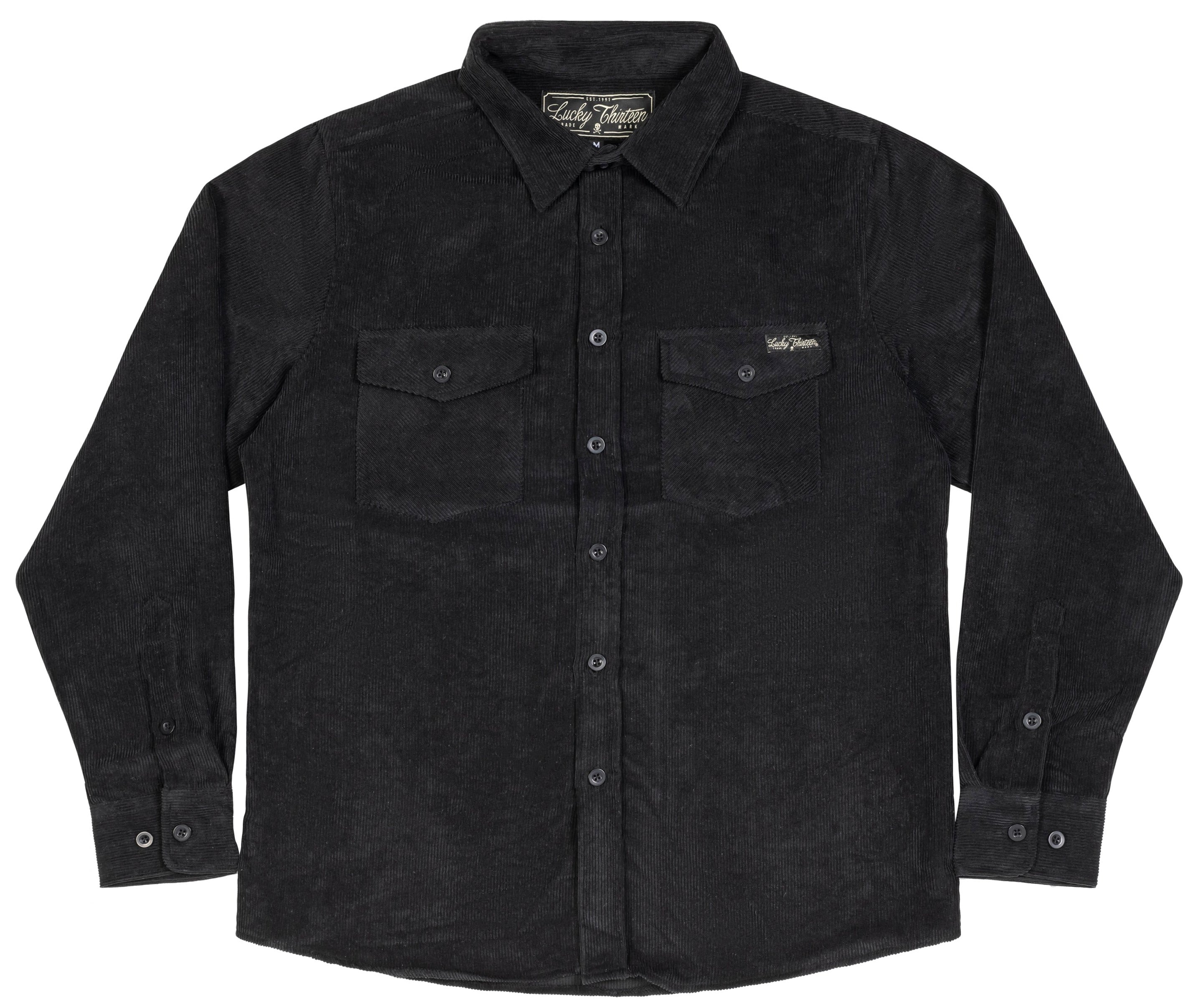 The JUNIOR Sueded Corduroy Button Up Shirt - BLACK **NEW**