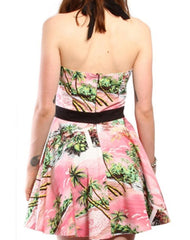 The VACATION IS ALL I EVER WANTED Halter Swing Dress