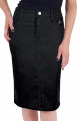The TEMPTED Stretch Pencil Skirt with Bow Back Pockets - SIZES MEDIUM AND 2XL ONLY!