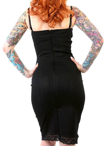 Jayne Wiggle Dress By Lucky 13 Red/Black – Grease, Gas And Glory