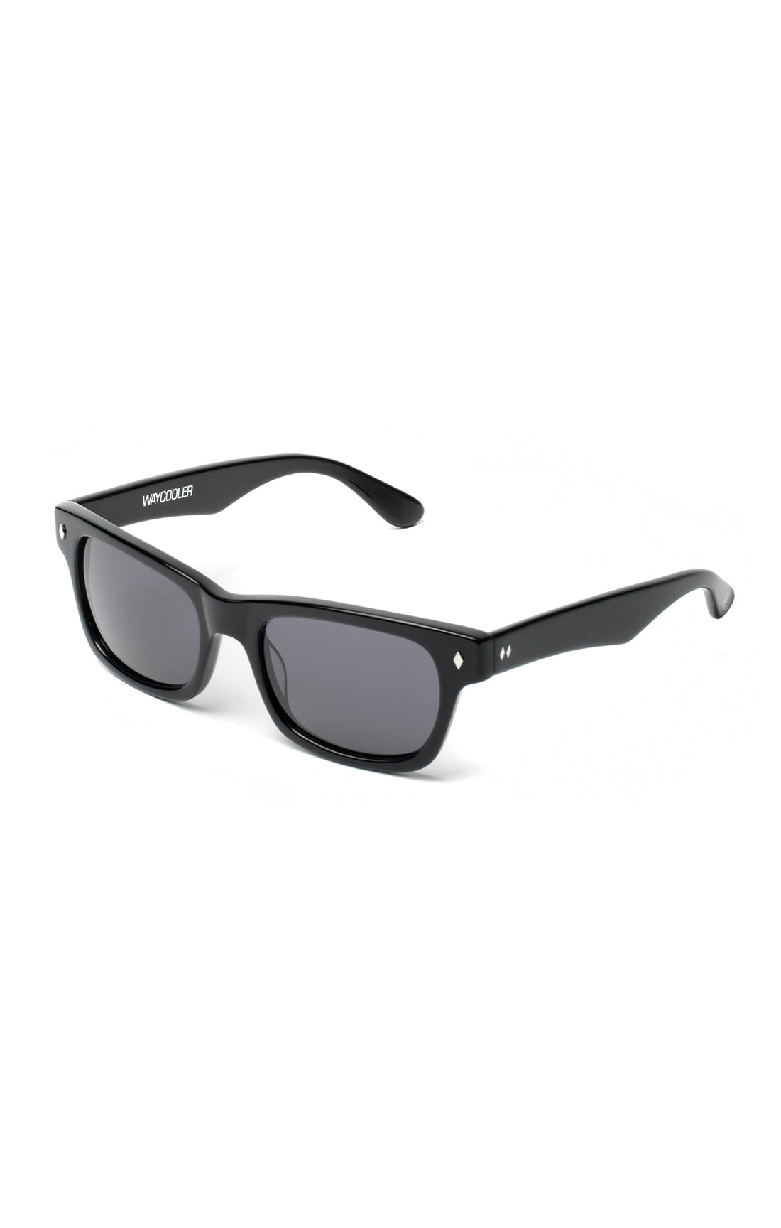 The WAYCOOLER Sunglasses - Black Frames w/ Smoked Lenses